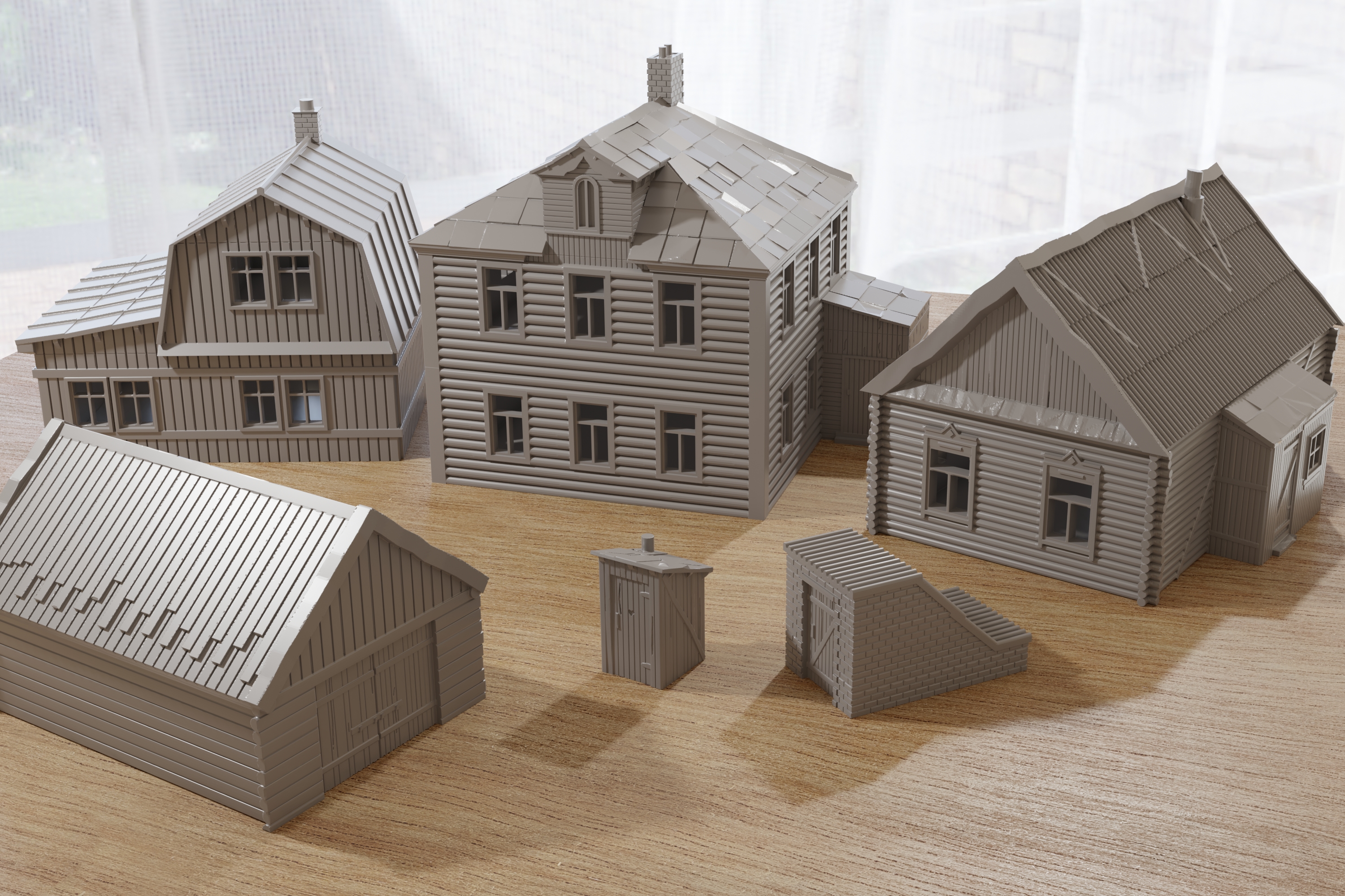 Soviet Village Set - Zona ALfa - WW2 Wargaming Terrain